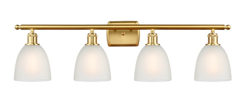 Castile - 4 Light - 36 inch - Satin Gold - Bath Vanity Light (516-4W-SG-G381)