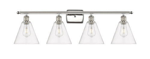 Berkshire - 4 Light - 38 inch - Polished Nickel - Bath Vanity Light (516-4W-PN-GBC-82-LED)