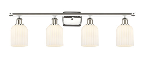 Bridal Veil - 4 Light - 35 inch - Polished Nickel - Bath Vanity Light (516-4W-PN-G559-5GWH)