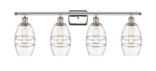 Vaz - 4 Light - 36 inch - Polished Nickel - Bath Vanity Light (516-4W-PN-G557-6CL)