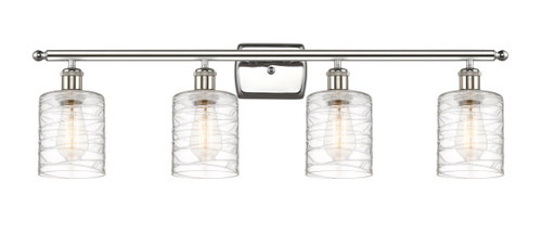 Cobbleskill - 4 Light - 35 inch - Polished Nickel - Bath Vanity Light (516-4W-PN-G1113-LED)
