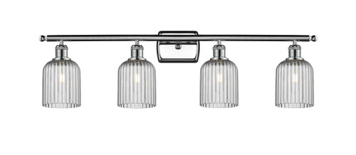 Bridal Veil - 4 Light - 35 inch - Polished Chrome - Bath Vanity Light (516-4W-PC-G559-5SM)