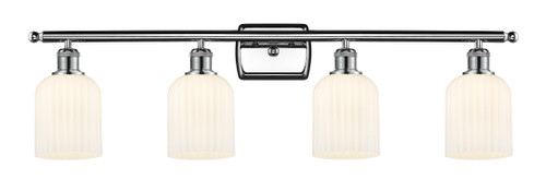 Bridal Veil - 4 Light - 35 inch - Polished Chrome - Bath Vanity Light (516-4W-PC-G559-5GWH)