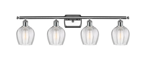 Norfolk - 4 Light - 36 inch - Polished Chrome - Bath Vanity Light (516-4W-PC-G462-6)