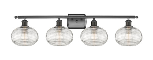 Ithaca - 4 Light - 38 inch - Oil Rubbed Bronze - Bath Vanity Light (516-4W-OB-G555-8CL)