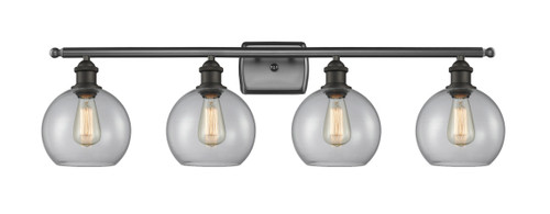 Athens - 4 Light - 38 inch - Oil Rubbed Bronze - Bath Vanity Light (516-4W-OB-G122C-8CL)