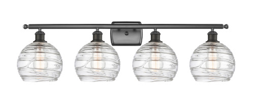 Athens Deco Swirl - 4 Light - 38 inch - Oil Rubbed Bronze - Bath Vanity Light (516-4W-OB-G1213-8-LED)