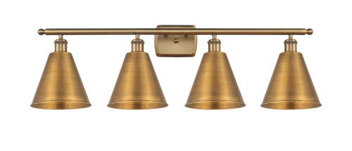 Berkshire - 4 Light - 38 inch - Brushed Brass - Bath Vanity Light (516-4W-BB-MBC-8-BB)