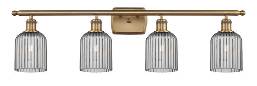 Bridal Veil - 4 Light - 35 inch - Brushed Brass - Bath Vanity Light (516-4W-BB-G559-5SM)