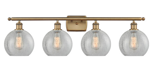Athens - 4 Light - 38 inch - Brushed Brass - Bath Vanity Light (516-4W-BB-G125-8-LED)