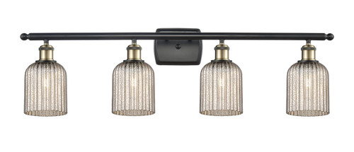 Bridal Veil - 4 Light - 35 inch - Black Antique Brass - Bath Vanity Light (516-4W-BAB-G559-5ME)