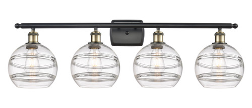 Rochester - 4 Light - 38 inch - Black Antique Brass - Bath Vanity Light (516-4W-BAB-G556-8CL)