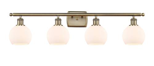 Athens - 4 Light - 36 inch - Antique Brass - Bath Vanity Light (516-4W-AB-G121-6)