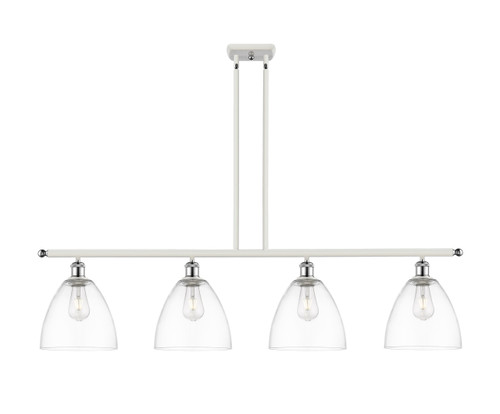 Bristol - 4 Light - 48 inch - White Polished Chrome - Cord hung - Island Light (516-4I-WPC-GBD-92)