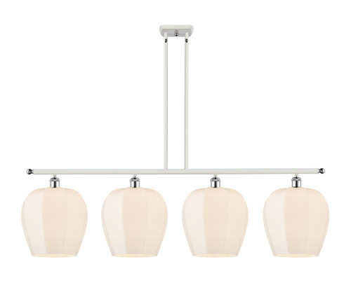 Norfolk - 4 Light - 50 inch - White Polished Chrome - Cord hung - Island Light (516-4I-WPC-G461-12)