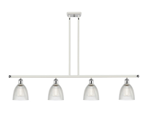 Castile - 4 Light - 48 inch - White Polished Chrome - Cord hung - Island Light (516-4I-WPC-G382)