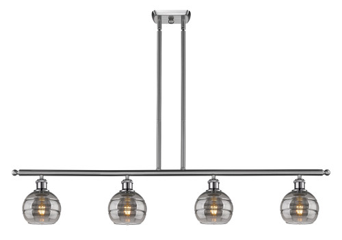 Rochester - 4 Light - 48 inch - Brushed Satin Nickel - Cord hung - Island Light (516-4I-SN-G556-6SM)