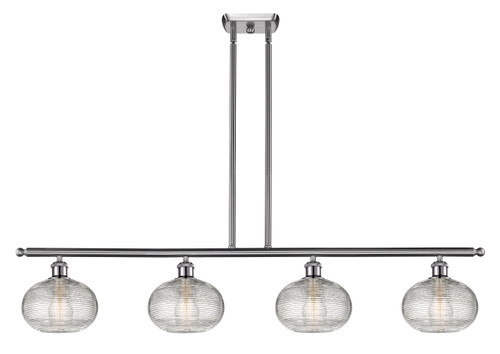 Ithaca - 4 Light - 48 inch - Brushed Satin Nickel - Cord hung - Island Light (516-4I-SN-G555-8CL)