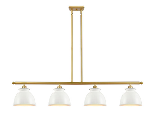 Adirondack - 4 Light - 48 inch - Satin Gold - Cord hung - Island Light (516-4I-SG-M14-W-LED)