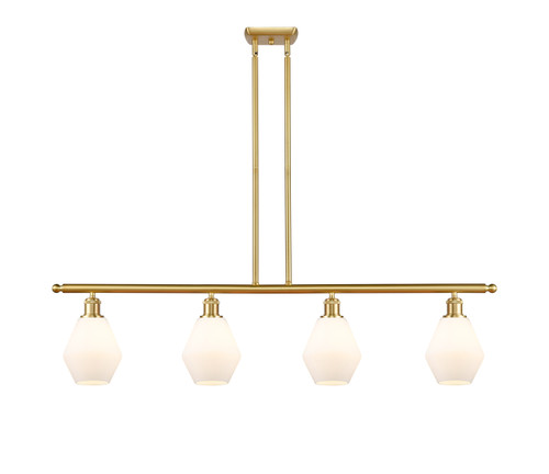 Cindyrella - 4 Light - 48 inch - Satin Gold - Cord hung - Island Light (516-4I-SG-G651-6)