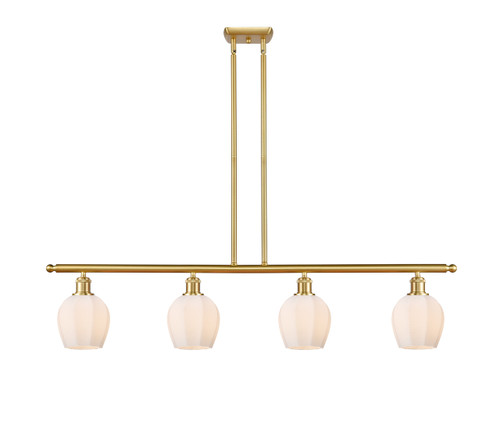 Norfolk - 4 Light - 48 inch - Satin Gold - Cord hung - Island Light (516-4I-SG-G461-6)