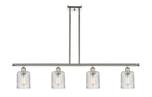 Cobbleskill - 4 Light - 48 inch - Polished Nickel - Cord hung - Island Light (516-4I-PN-G112C-5CL)