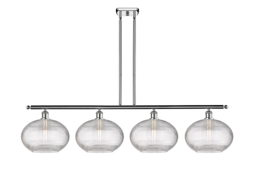 Ithaca - 4 Light - 50 inch - Polished Chrome - Cord hung - Island Light (516-4I-PC-G555-12CL)