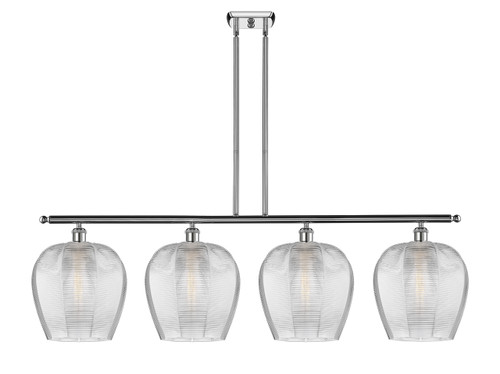 Norfolk - 4 Light - 50 inch - Polished Chrome - Cord hung - Island Light (516-4I-PC-G462-12-LED)