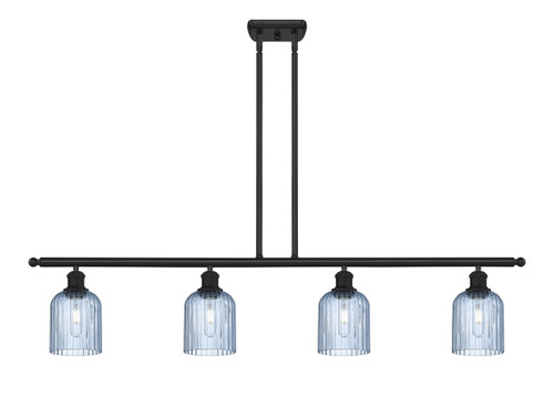 Bridal Veil - 4 Light - 48 inch - Matte Black - Cord hung - Island Light (516-4I-BK-G559-5BL)
