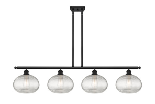 Ithaca - 4 Light - 48 inch - Matte Black - Cord hung - Island Light (516-4I-BK-G555-10CL)