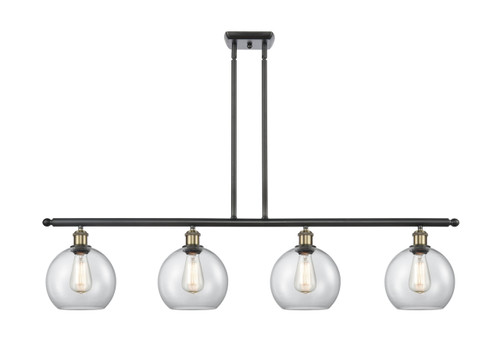 Athens - 4 Light - 48 inch - Black Antique Brass - Cord hung - Island Light (516-4I-BAB-G122-LED)