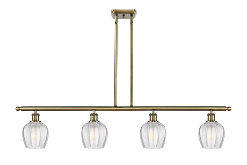 Norfolk - 4 Light - 48 inch - Antique Brass - Cord hung - Island Light (516-4I-AB-G462-6-LED)