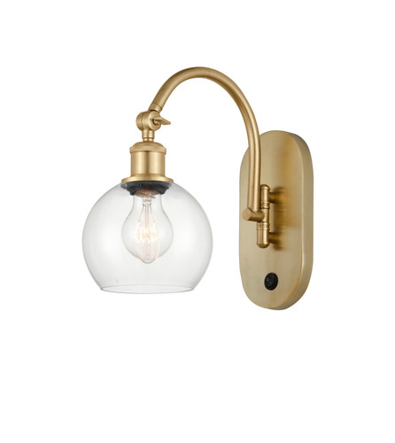 Athens - 1 Light - 6 inch - Satin Gold - Sconce (518-1W-SG-G122-6-LED)