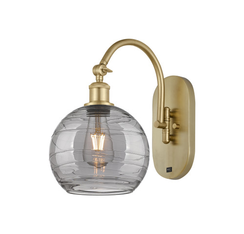 Athens Deco Swirl - 1 Light - 8 inch - Satin Gold - Sconce (518-1W-SG-G1213-8SM)