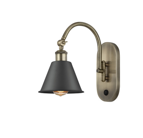 Smithfield - 1 Light - 7 inch - Antique Brass - Sconce (518-1W-AB-M8-BK-LED)