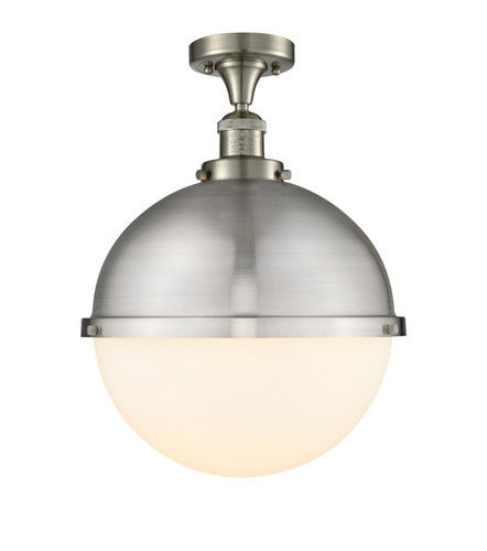 Hampden - 1 Light - 13 inch - Brushed Satin Nickel - Semi-Flush Mount (517-1CH-SN-HFS-121-SN-LED)
