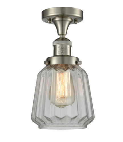 Chatham - 1 Light - 7 inch - Brushed Satin Nickel - Semi-Flush Mount (517-1CH-SN-G142-LED)