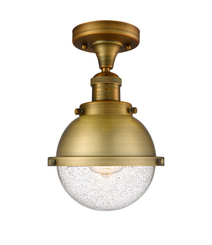 Hampden - 1 Light - 7 inch - Brushed Brass - Semi-Flush Mount (517-1CH-BB-HFS-64-BB)