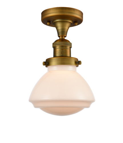 Olean - 1 Light - 7 inch - Brushed Brass - Semi-Flush Mount (517-1CH-BB-G321-LED)