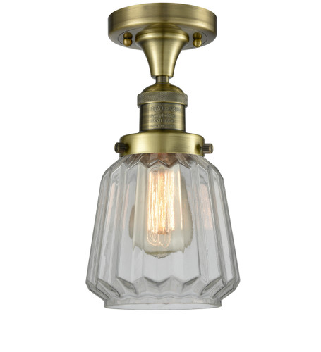 Chatham - 1 Light - 7 inch - Antique Brass - Semi-Flush Mount (517-1CH-AB-G142)