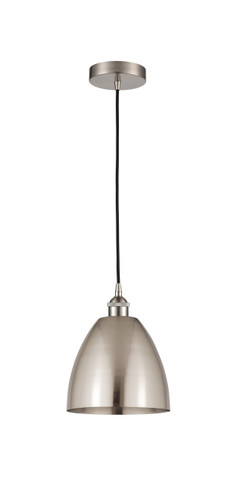 Bristol - 1 Light - 9 inch - Brushed Satin Nickel - Cord hung - Mini Pendant (616-1P-SN-MBD-9-SN-LED)