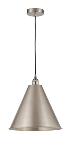 Berkshire - 1 Light - 16 inch - Brushed Satin Nickel - Cord hung - Mini Pendant (616-1P-SN-MBC-16-SN-LED)