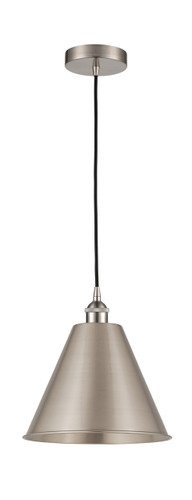 Berkshire - 1 Light - 12 inch - Brushed Satin Nickel - Cord hung - Mini Pendant (616-1P-SN-MBC-12-SN)
