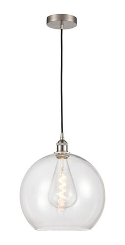 Athens - 1 Light - 14 inch - Brushed Satin Nickel - Cord hung - Pendant (616-1P-SN-G122-14)