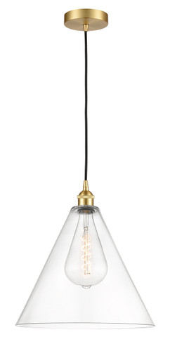 Berkshire - 1 Light - 16 inch - Satin Gold - Cord hung - Pendant (616-1P-SG-GBC-162-LED)