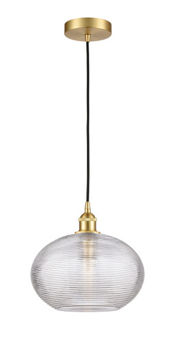 Ithaca - 1 Light - 12 inch - Satin Gold - Cord hung - Mini Pendant (616-1P-SG-G555-12CL)