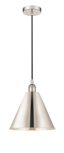 Berkshire - 1 Light - 12 inch - Polished Nickel - Cord hung - Mini Pendant (616-1P-PN-MBC-12-PN)