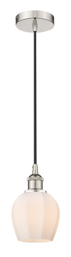 Norfolk - 1 Light - 6 inch - Polished Nickel - Cord hung - Mini Pendant (616-1P-PN-G461-6)