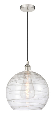 Athens Deco Swirl - 1 Light - 14 inch - Polished Nickel - Cord hung - Pendant (616-1P-PN-G1213-14)