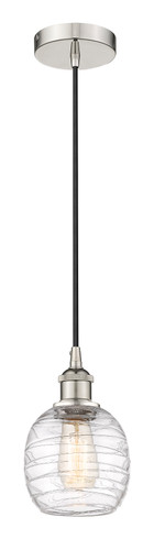 Belfast - 1 Light - 6 inch - Polished Nickel - Cord hung - Mini Pendant (616-1P-PN-G1013-LED)